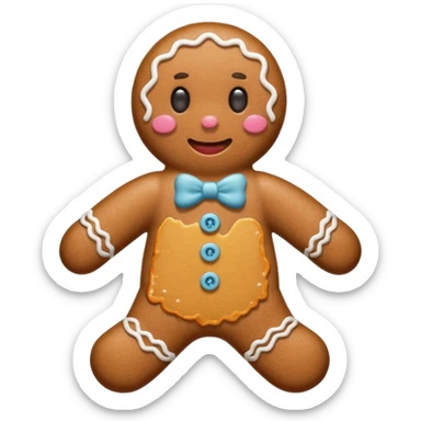 A gingerbread similar to the one on the cover of Melanie Martinez's song "Gingerbread Man". sticker