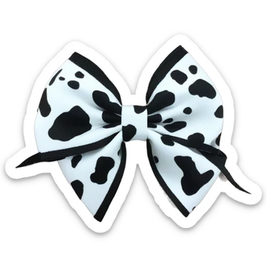 Cowprint hair bow sticker
