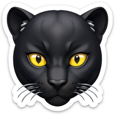 a black panther waiting for a prey sticker