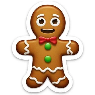 Gingerbread man sticker