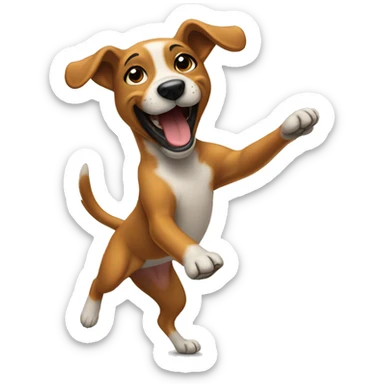 Dog dancing sticker