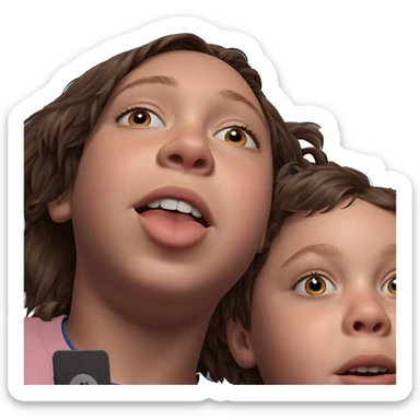 realistic portrait of boy sticker
