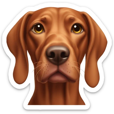 Aging Vizsla dog.  sticker