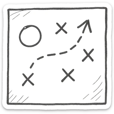 A tactical map, hand drawn style sticker