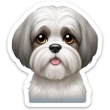 Shih tzu with gray ears long legged  sticker