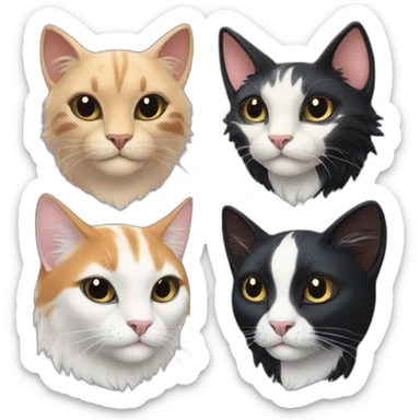 Chimera of cat, magpie and black fairy sticker