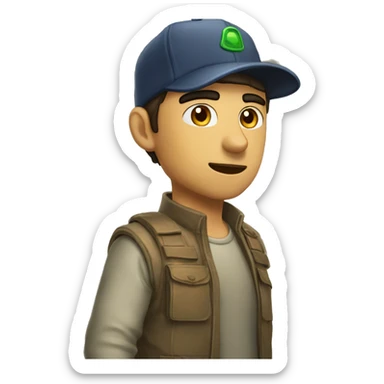 Gorra de polisua megra sticker