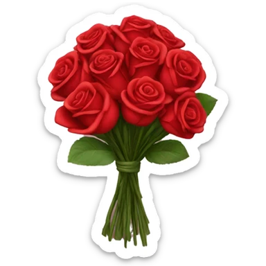 Bouquet of red roses sticker