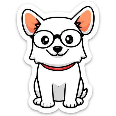 Hund mit Brille  sticker
