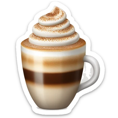 “Cappuccino with frothy milk and a sprinkle of cocoa on top.” sticker