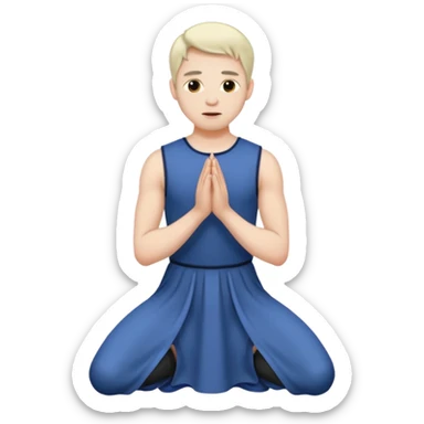 Submissive man on knees wearing female clothes sticker