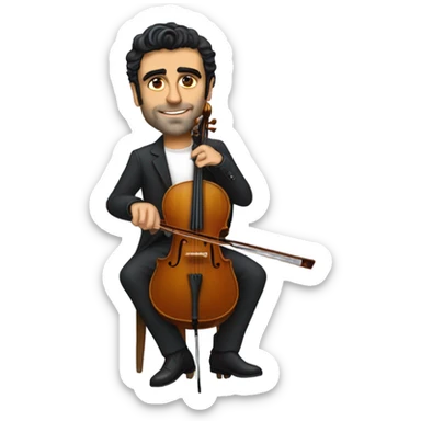 Oscar Isaac playing cello sticker