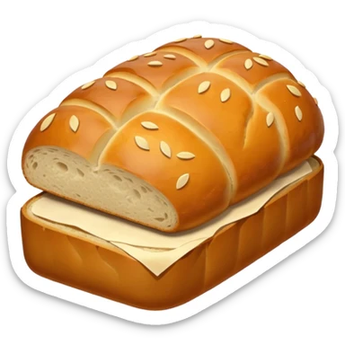 bread loaf taking a nap sticker