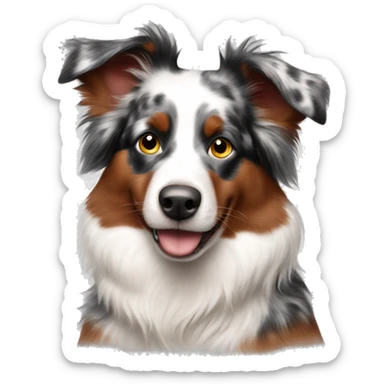 Mini Aussie red Merle sticker