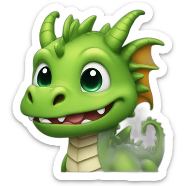 Cute dragon richman sticker