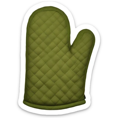 Olive green oven mitt sticker