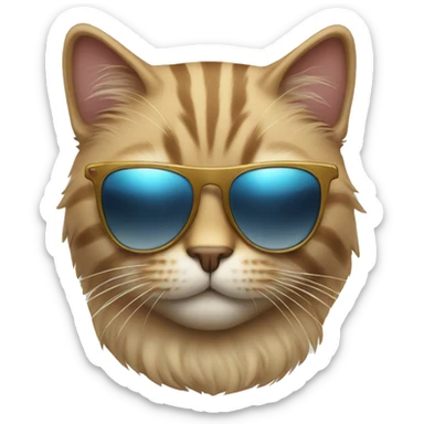 Cat with sunglasses sticker