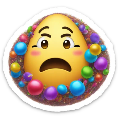 bean with glitter bombs and big bum  sticker