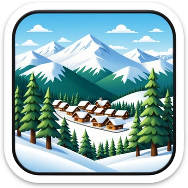 ski resort sticker