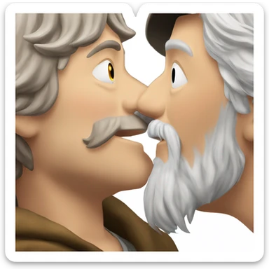 Gandalf kissing pippin  sticker