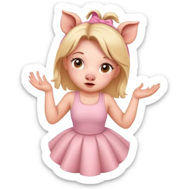 Aesthetic of girl routine oink sticker