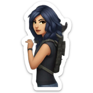 Sssniperwolf standing outside house sticker