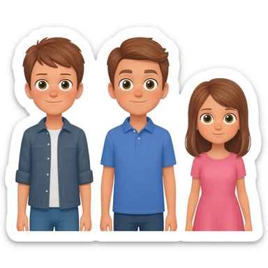 Three brothers and one sister sticker