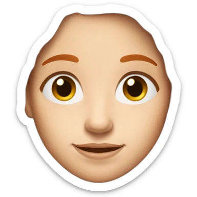 Older Redhead with freckles and straight long  hair sticker