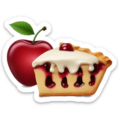 cherry with pie sticker