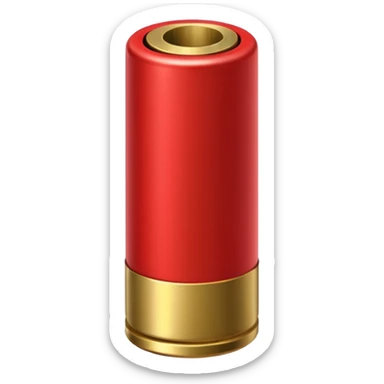 a single red shotgun shell sticker