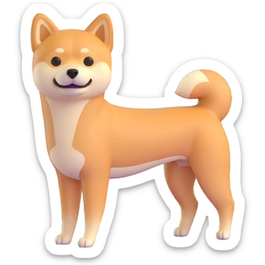 shiba inu skinny sticker