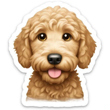 Golden doodle puppy sticker