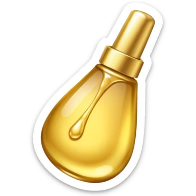 Gold drop of nail polish   sticker
