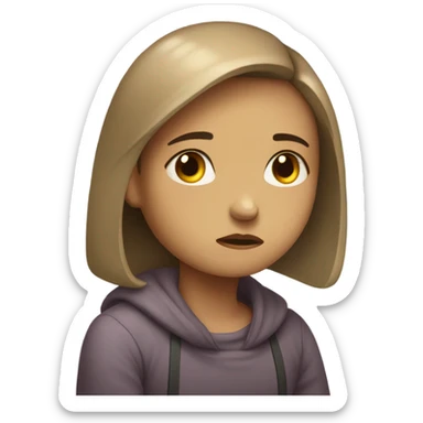 Sad girl who is lonely  sticker