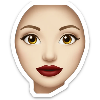 Sexy woman pale skin red lips wear hijab sticker