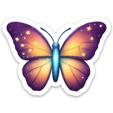 Butterfly with sparkles sticker