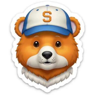 white Bear with cap sticker