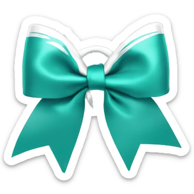 Cheer bow teal and white that says socal sirens sticker