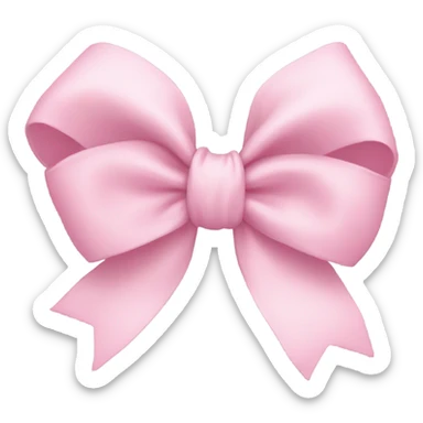 Pastel pink bow core sticker