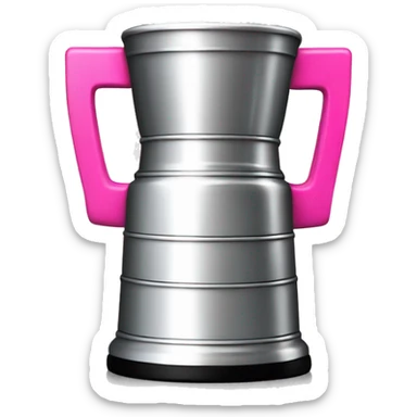 stanley cup with handle pink sticker