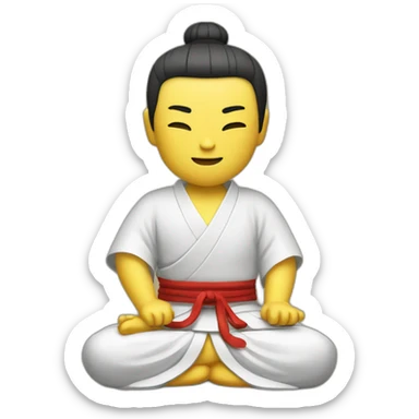 zen buddhist samurai sticker