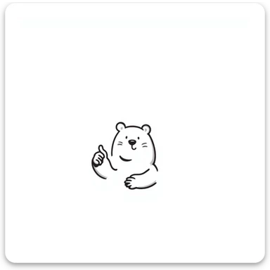 polar bear giving a thumbs up sticker