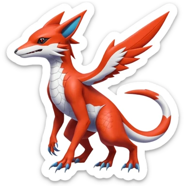  exotic tropical cyber-Sleuth-Latias-Sergal-Litten-Linoone-Noibat-Fakémon-Pokémon-Vernid-creature sticker
