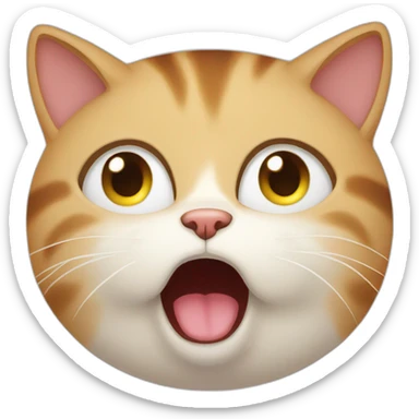 Cat crying very hard sticker