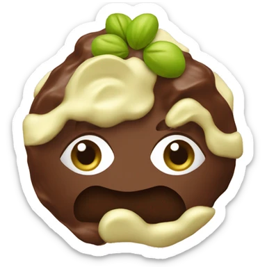 Chocolate with pistachios ￼ sticker