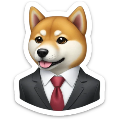 Shiba Inu in a suit sticker