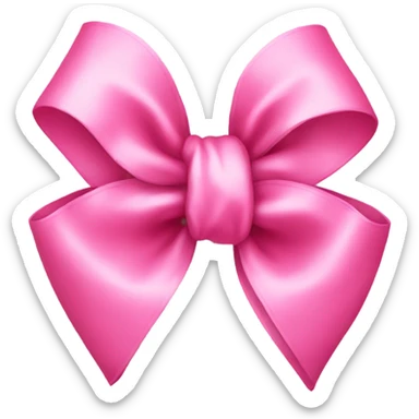 Cute pink bow sticker