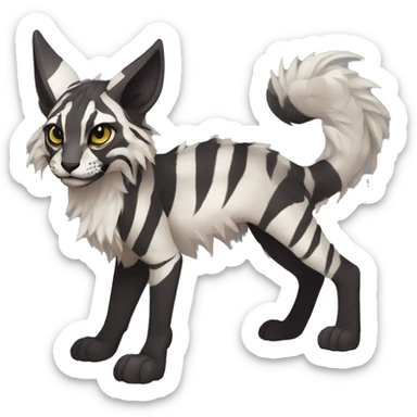 Edgy Vernid species with edgy stripe markings by LiLaiRa full body sticker