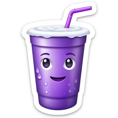 purple drink in styrofoam cup sticker