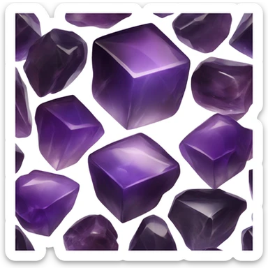 purple obsidian crystal sticker